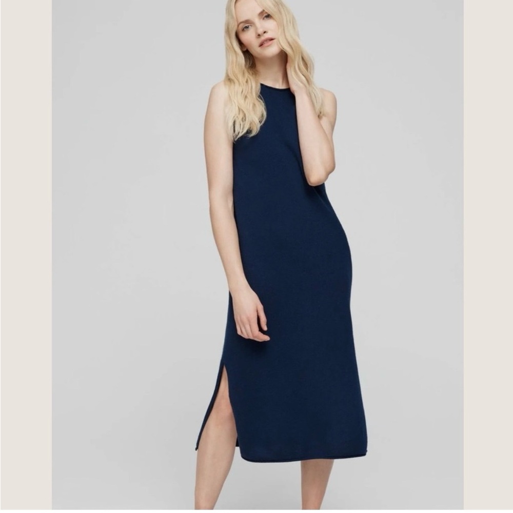 NakedCashmere Black Sleeveless Tank MIDI Dress